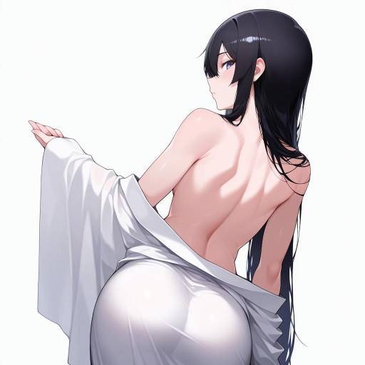 Elegant Female Admiral in Simple Background