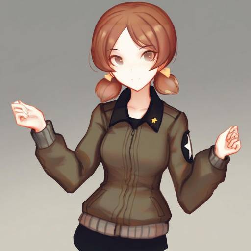 Illustration of Alisa (girls und panzer), girls und panzer in the style of Softmode