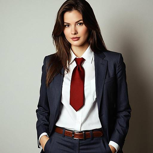 Stylish Girl in Formal Attire