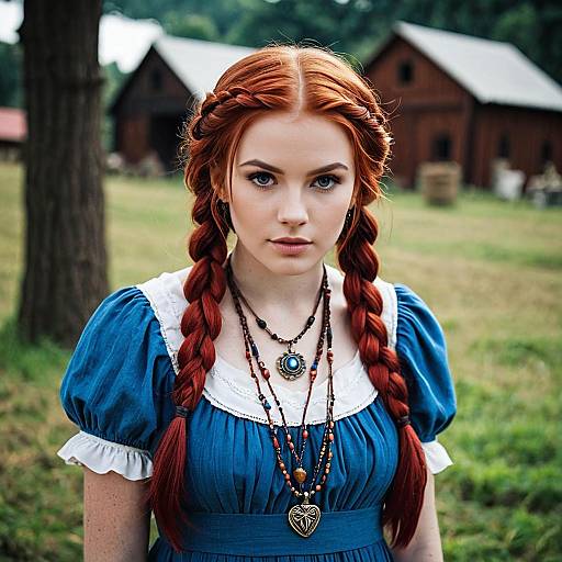 Village Themed Cosplay with Vibrant Details