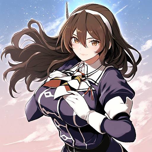 Illustration of Ashigara kai ni (kancolle), kantai collection in the style of Sayakata katsumi