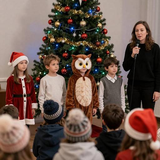 Children's Christmas Performance with Owl