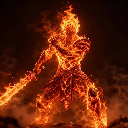 Fiery Warrior of Elemental Power
