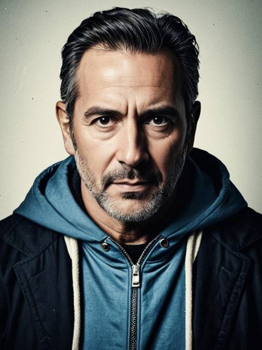 Mature Man Portrait with Hoodie and Jacket