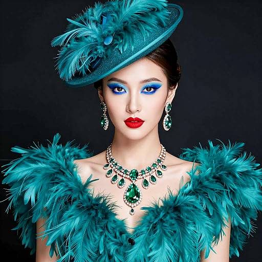 Glamorous Model Portrait in Vibrant Colors