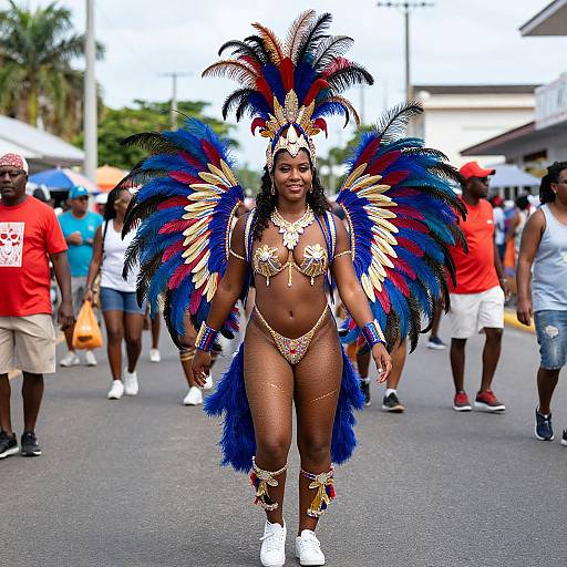 Trinidad Carnival Feathered Costume