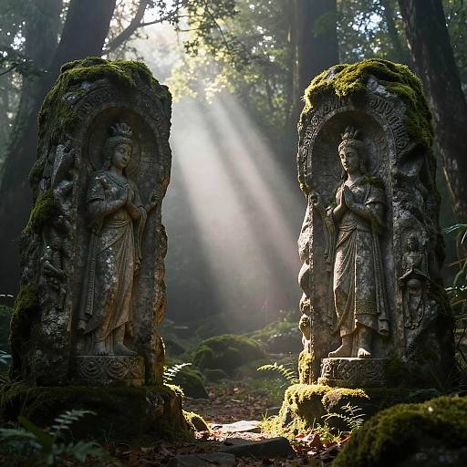Enchanted Forest Stone Carvings
