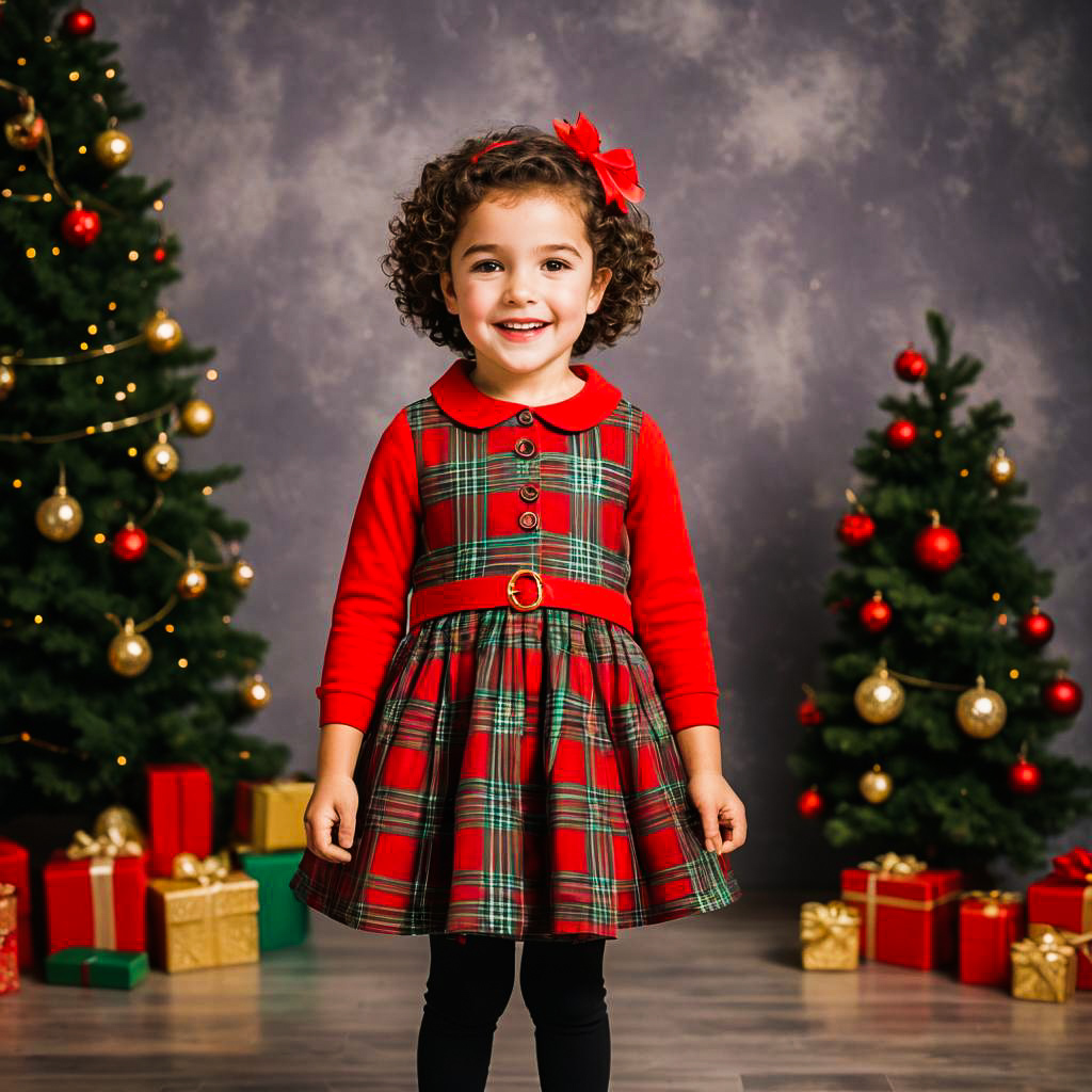 Joyful Sister in Festive Holiday Shoot