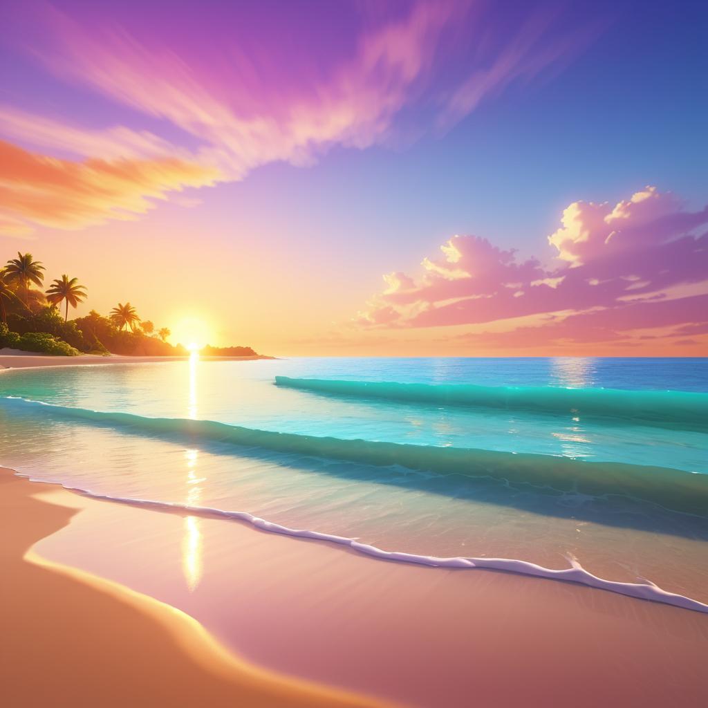 Serene Sunrise at a Tranquil Beach