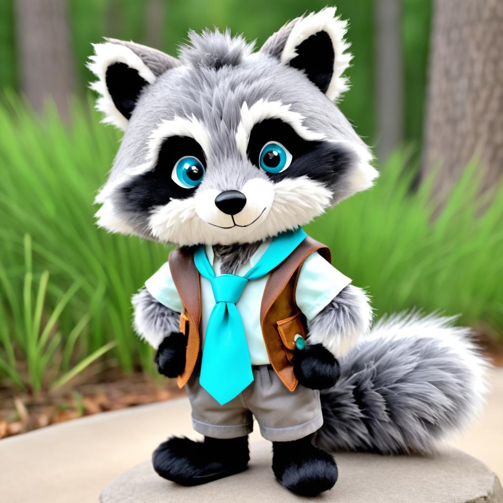 Breezy Furs: The Curious Raccoon Explorer