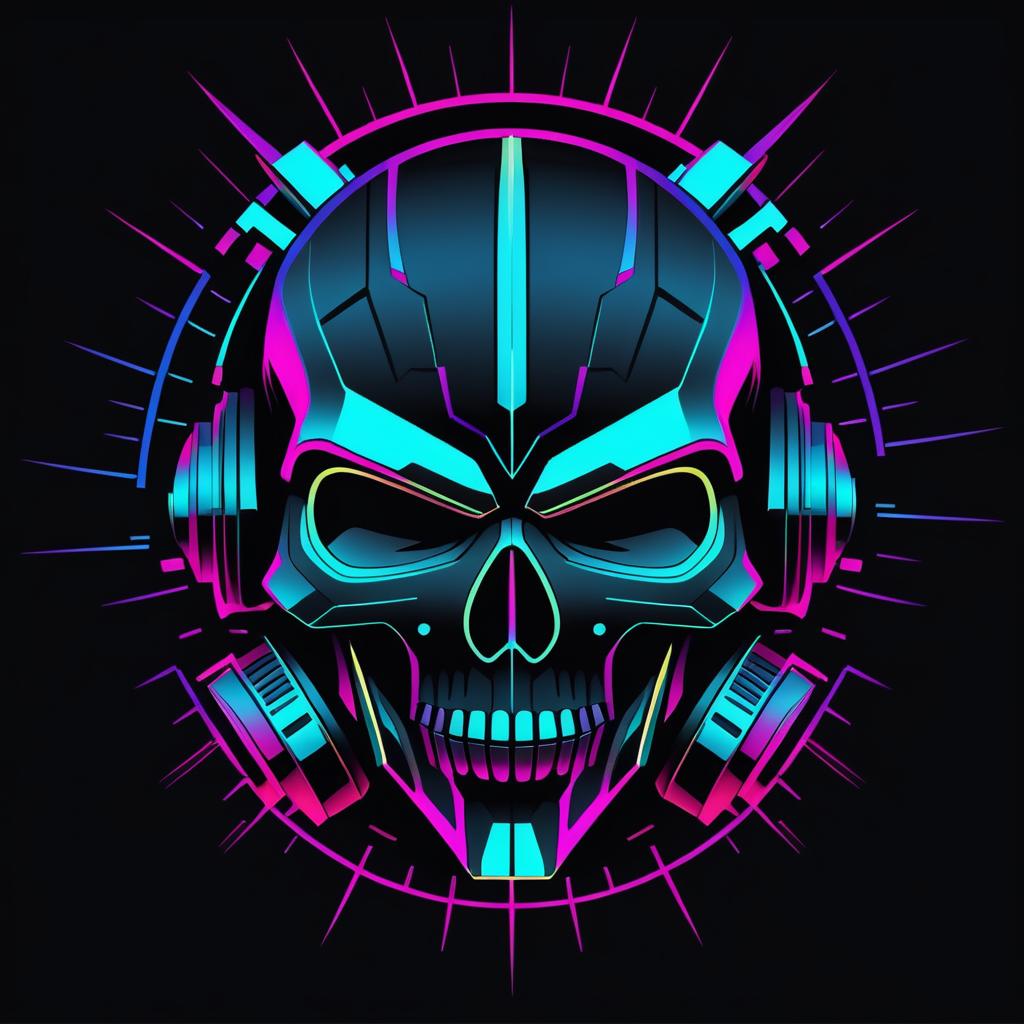 Bold Cyberpunk Skull Design for Pride