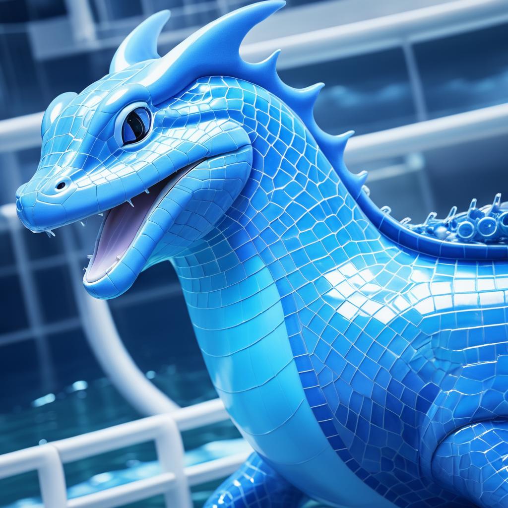 Ultra-Detailed Cybernetic Lapras Artwork