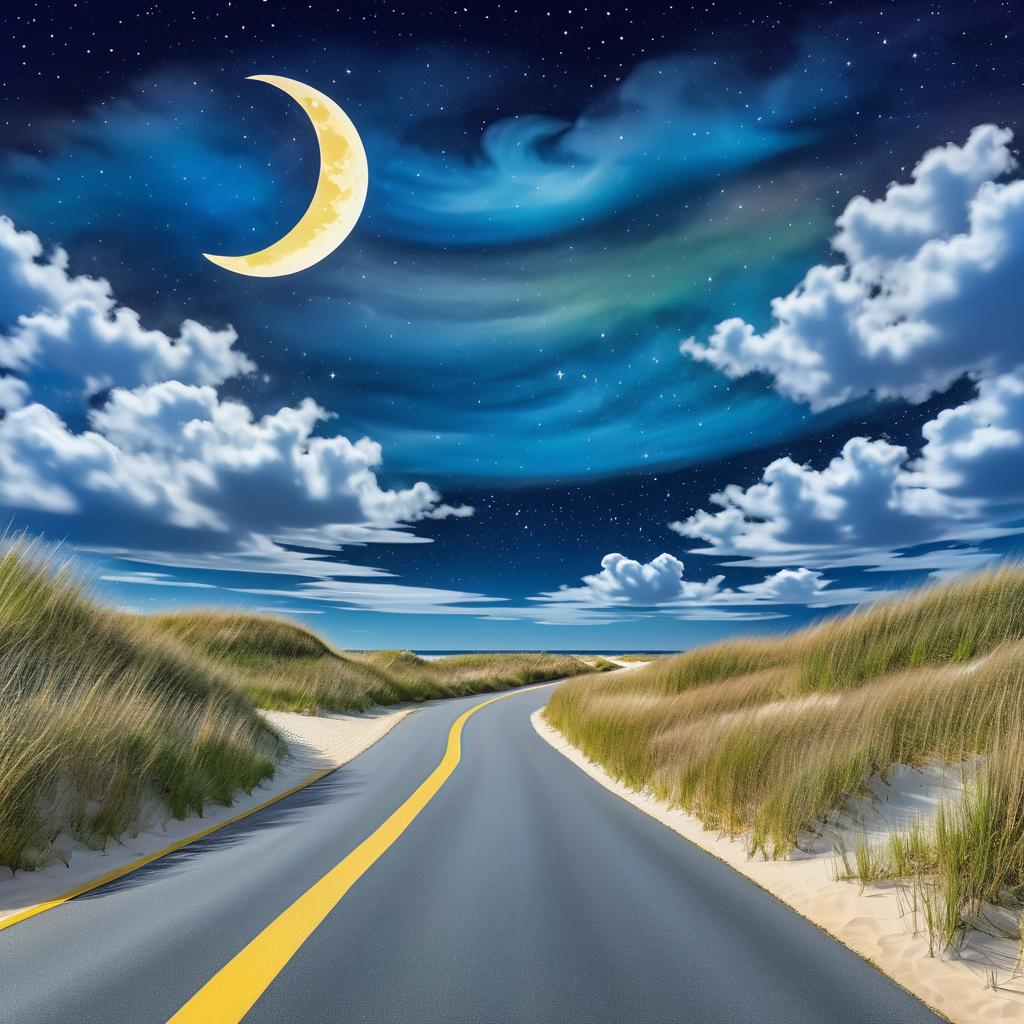 Picturesque Cape Cod Nightscape Artwork