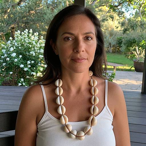 Natural Portrait of Woman on Porch