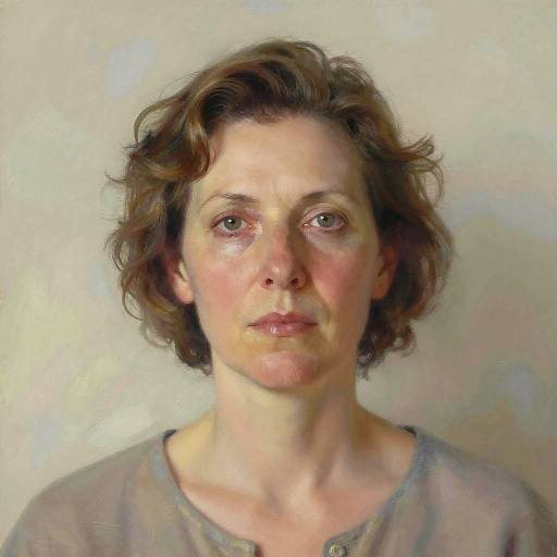 O'Keeffe-Style Soft Pastel Portrait Close-Up