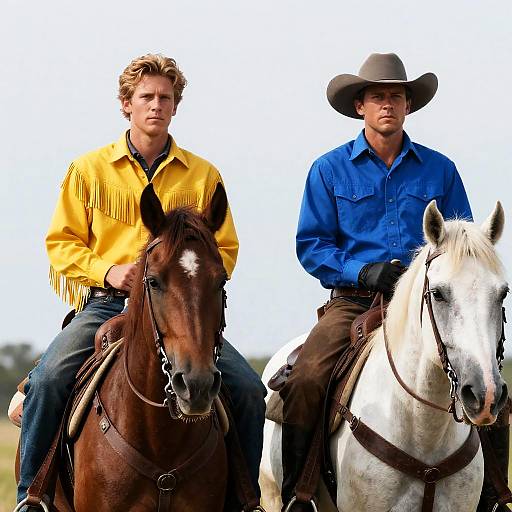 Western Cowboy Riders on Horses