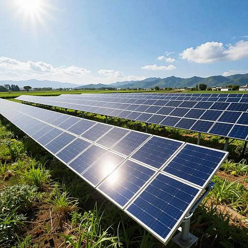 Futuristic PV Solar Panel Landscape