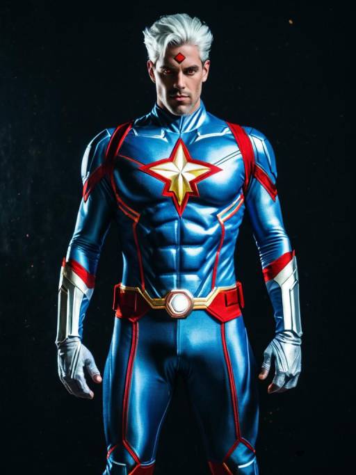 Realistic Captain Atom Cosplay Portrait