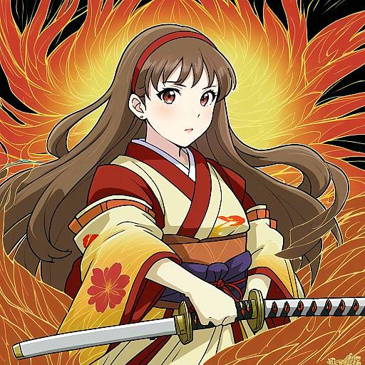 Illustration of Hana (fire emblem), fire emblem in the style of Morino donguri