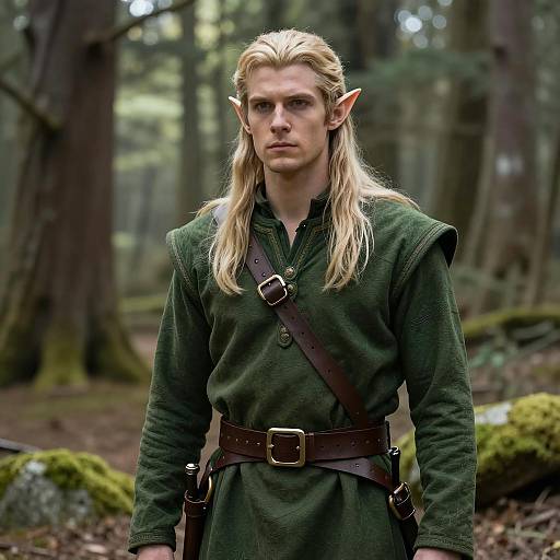 Male Elf in Forest Costume
