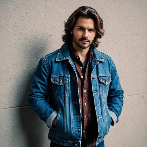 Man in Denim Jacket and Casual Shirt