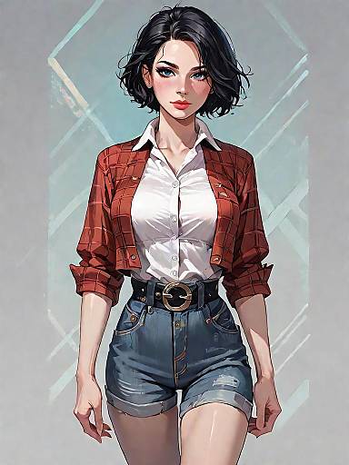Casual Realistic Comic Girl Illustration
