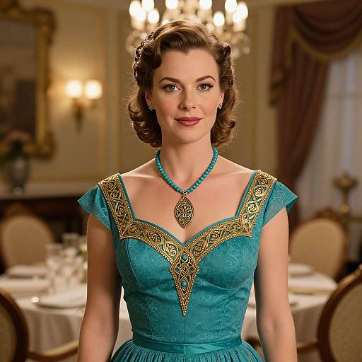 Vintage 1950s Elegant Woman Portrait