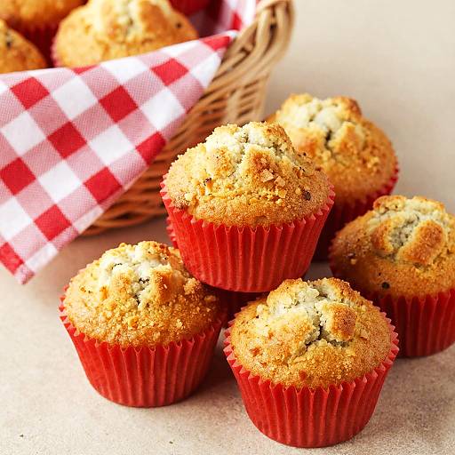 Warm Golden-Brown Muffins Close-Up