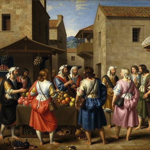 Renaissance Marketplace Scene