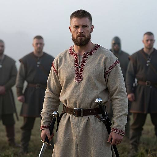 Medieval Warrior at Misty Dawn