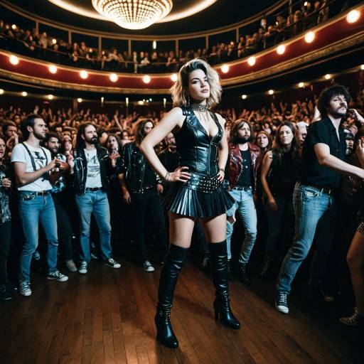 Glam Rock Woman Dancing in Music Hall