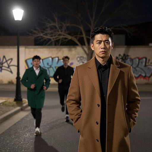 Mysterious Nighttime Street Scene