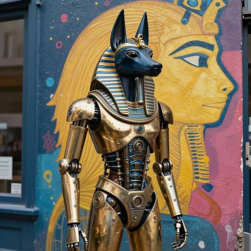 Victorian Robotic Anubis Street Art