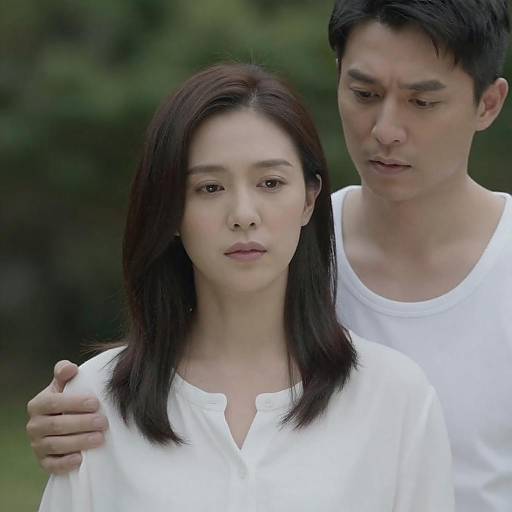 Concerned couple outdoors