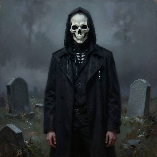 Death Metal Doctor in Graveyard