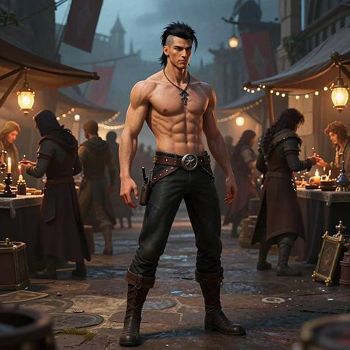 Male Arcane Trickster in Fantasy Bazaar