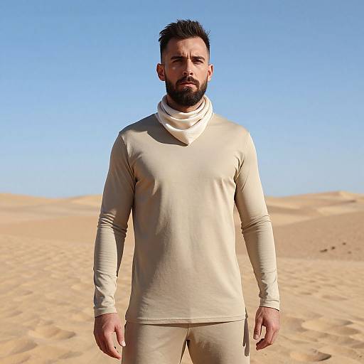 Realistic Lone Male in Desert Costume