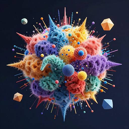 Futuristic AI Art Generator Visualization