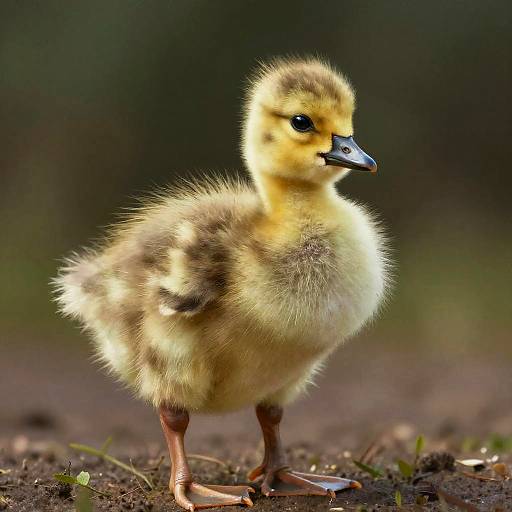 Hyper-Realistic Young Gosling Oil Painting