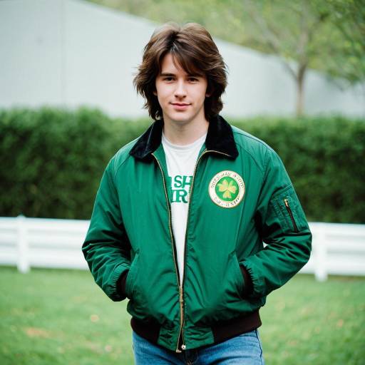 Young Man in Green Casual Jacket Outdoor
