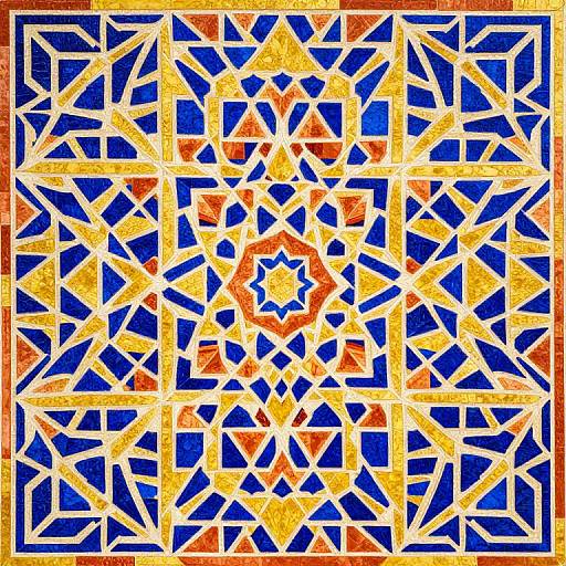 Abstract Islamic Geometric Labyrinth