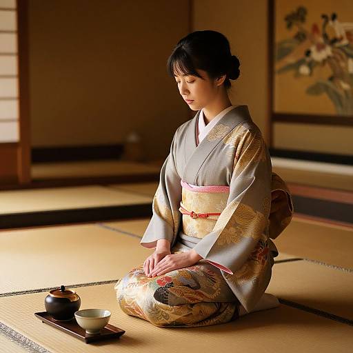 Elegant Traditional Japanese Tea Ceremony
