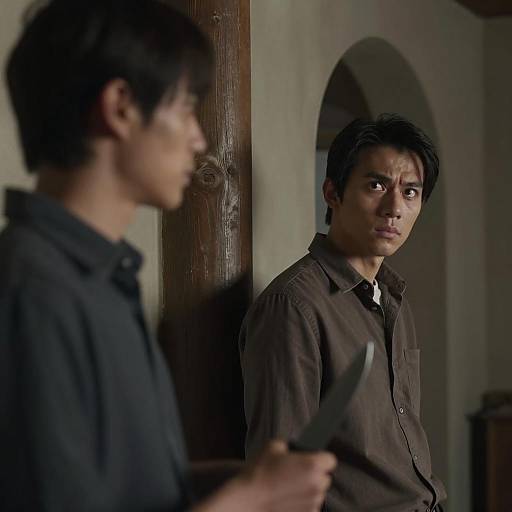 Tension in a Dimly Lit Room