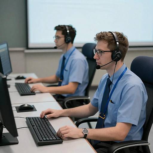 Air Traffic Controllers in Action