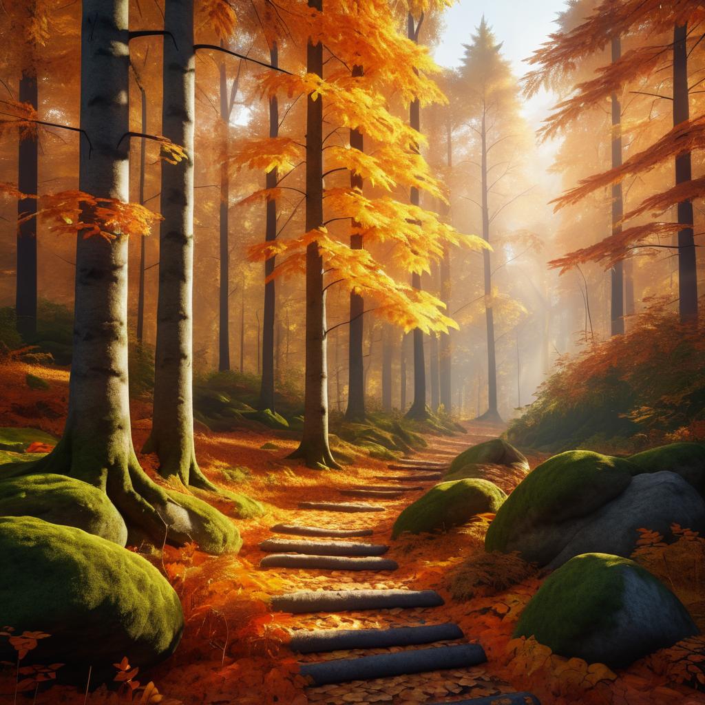 Breathtaking Autumn Forest in Vivid Detail