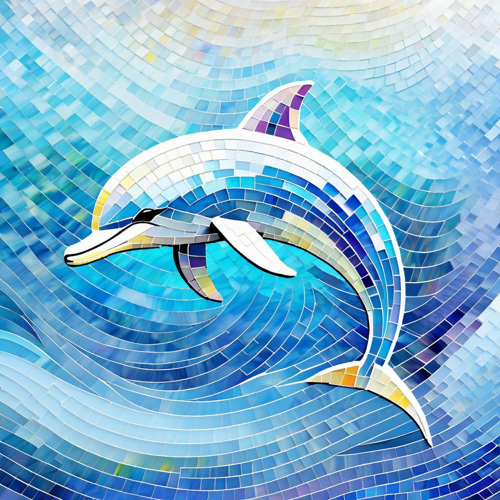 Vibrant Mosaic Dolphin Artistry