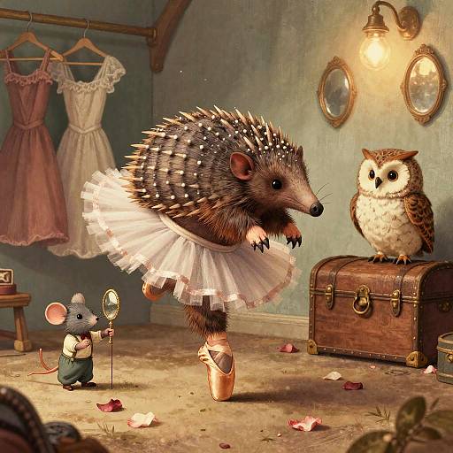 Vintage Armadillo Ballet Backstage Scene