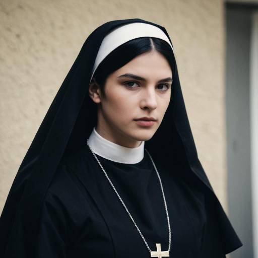 Realistic Solo Male Nun Costume Portrait