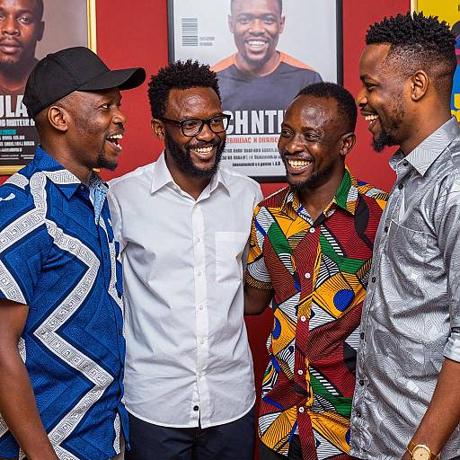 Joyful Moment Among Four Friends