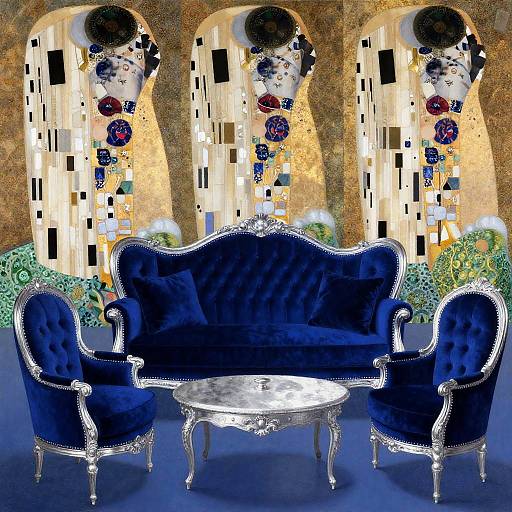 Ethereal Midnight Indigo Boudoir Collage